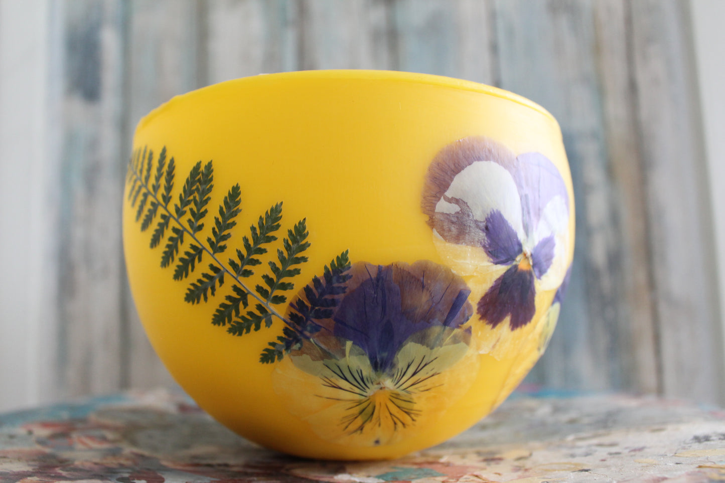 3 Pansies Luminary